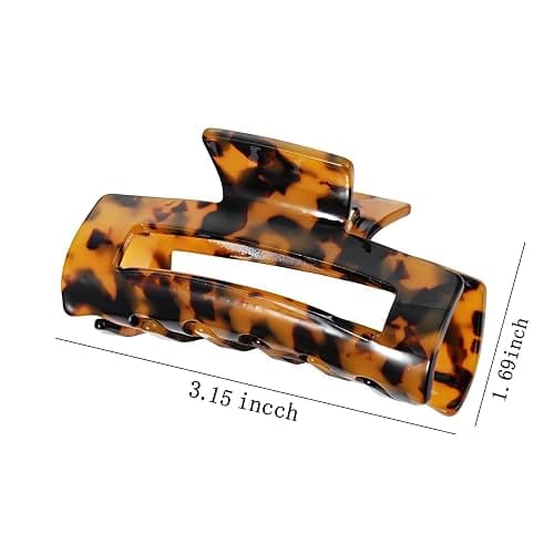 4Pcs Hair Claw Clips, Acetate Hair Banana Barrettes, French Butterfly Jaw Clips, Mermaid Color Crab Hairpin, Leopard Print Stylish Hair Accessories for Women Girls (4 Pcs) thumbnail 3
