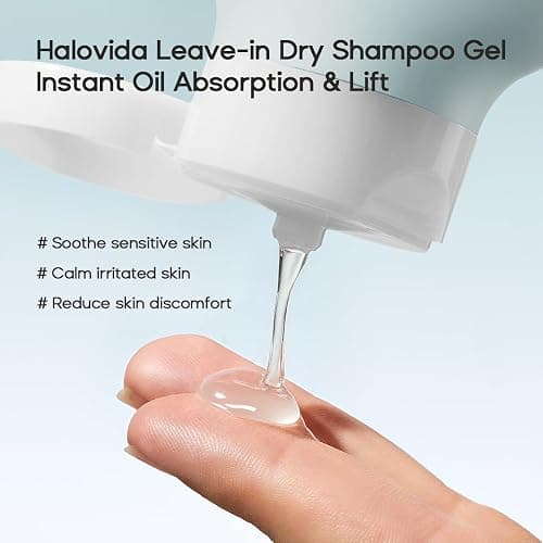 HALOVIDA Leave-in Dry Shampoo Gel, Instant Oil Absorption & Volume, Light Texture Transparency, Non-Aerosol, Safe & Clean with Natural Ingredients, 2.82 oz thumbnail 3