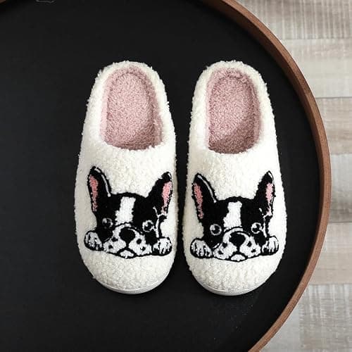 ELIRAR Dog Cat Slippers Plush Animal Pet Comfortable Winter Women Men Soft Non-slip thumbnail 3