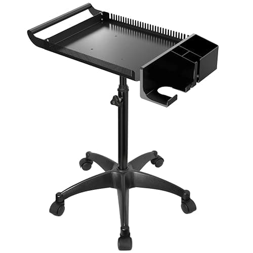 Hairstylist Rolling Cart, Salon Tray Cart on Wheels, Salon Trolley Braiding Hair Rack,Coloring Tray with Holder, Rolling Tool Trolley Hairstylist Station Organizer thumbnail 9