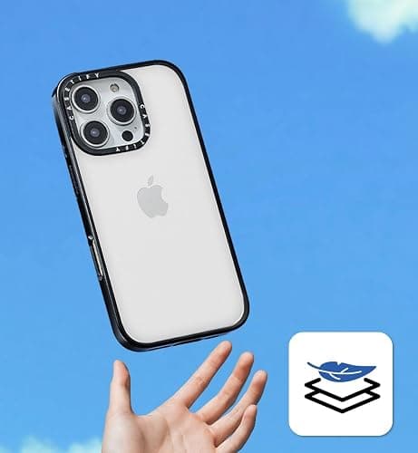 CASETiFY Compact iPhone 16 Case [4 ft. 2X Military Grade Drop Protection/Slim/Lightweight] - Rabbit Ribbon - Clear Black thumbnail 3