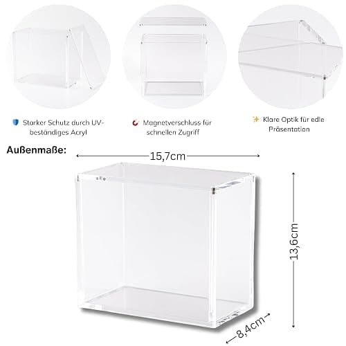 cardcosmos Premium Acryl Aufbewahrungsbox für Pokémon Booster Boxen 5 mm Acryl Case mit UV-Schutz, magnetischem Schnellverschluss, säurefrei und kratzfest – Sichere & stilvolle Präsentation thumbnail 2