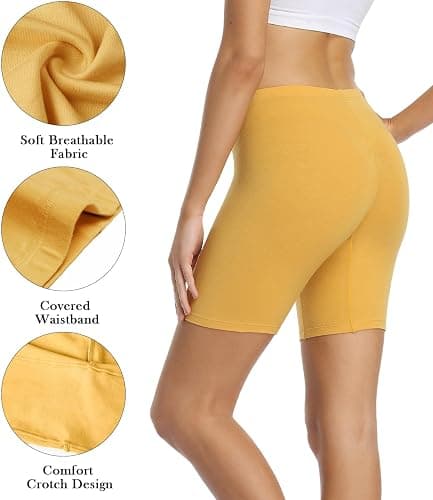 wirarpa Women's Cotton Boy Shorts Underwear Anti Chafing Soft Biker Short Plus Boy Shorts Panties 4 Pack thumbnail 5