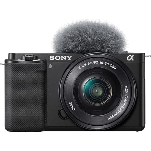 Sony ZV-E10 Mirrorless Camera with 16-50mm Lens Black ILCZV-E10L/B, Sony 18-105mm Lens, 64GB Memory Card, Color Filter Kit, Filter Kit, Corel Photo Software, Bag, and More thumbnail 4