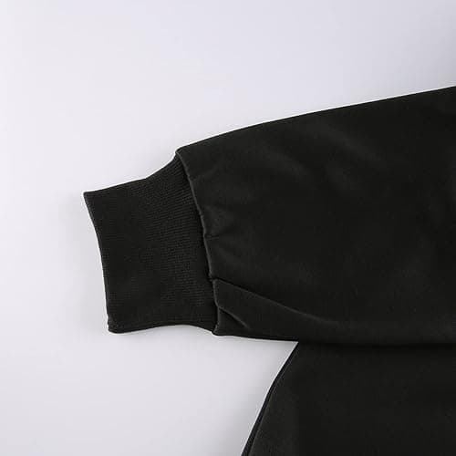 Juakoso Y2k Women Zip Up Hoodie Sweatshirt Rhinestone Skeleton Printing Long Sleeve Oversized Jacket Pullovers Fall Coats thumbnail 5