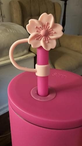 cherry blossom tumbler straw covers (pink) thumbnail 7