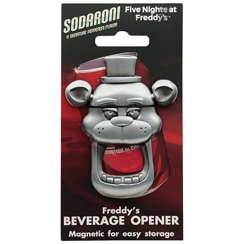 Five Nights at Freddy's Metal Magnetic Bottle Opener – Heavy Duty Video Game Merchandise, Durable Bar Tool for Kitchen, Home & Gifts thumbnail 4