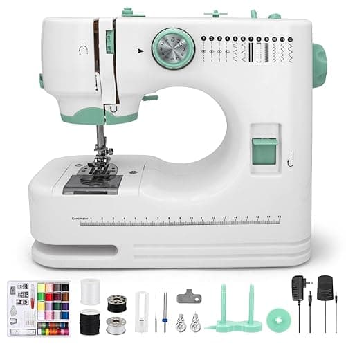 Xamanabu Sewing Machine for Beginners with 12 Built-in Stitches, 6 Included Feet, Portable Sewing Machine with Foot Pedal, High-Low Speeds