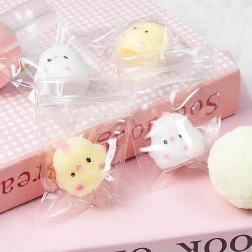 4pcs Mini Taba Squishies Squichy Chick Toy Party Favors for Kids, Squishy Fidget Toys Small Chick White/Yellow Squeeze Toy for Stress Relief Suitable for Adults thumbnail 8
