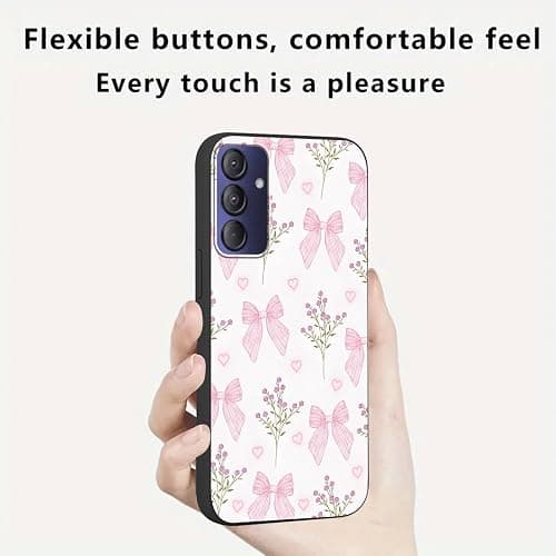 Zrutru 2 Pack Pink Bow Phone Case for Gabb Phone 4 Pro 6.5",Cartoon Cute Kawaii Ribbon Bowknot Floral Flower Pattern Cases Aesthetic Design,Black TPU Bumper Protective Cover for Girls Women thumbnail 6