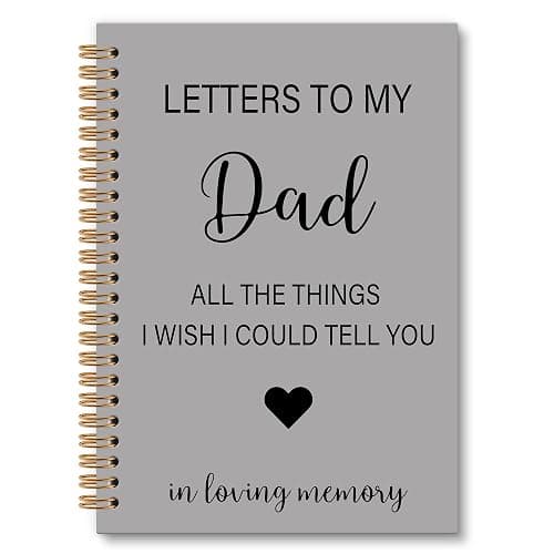 OINDADE Memorial Gifts for Loss of Dad Grief Notebook Journal, Letters to My Dad in Heaven Journal, Sympathy Notebooks Gifts for Loss of Dad Father, In Loving Memory Sympathy Gifts, 6x8.2In - Image 1