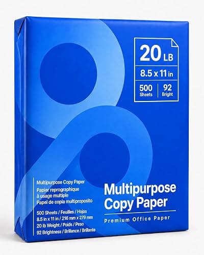 Copy Printer Paper 8.5" x 11", 20 lb, 92 Brightness, 1 Ream (500 Sheets) | Premium White for Office, School & Home | Jam-Free, Acid-Free | WD Bundle H888-2 (Packaging May Vary) - Image 1