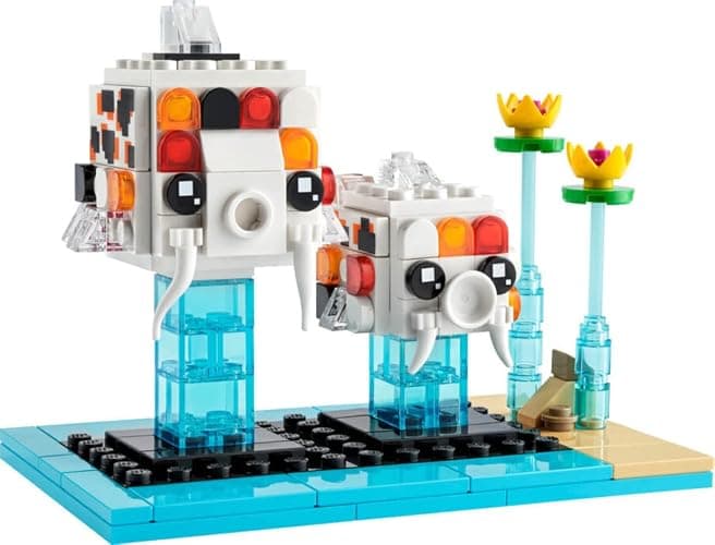 LEGO BrickHeadz Pets Dogs, Cats, Fish, Birds or Hamsters (Choose Pet) (Koi Fish 40545) - Image 1