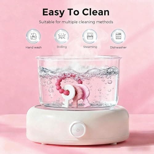 Baby Teething Keys Toys 3 to 12 Months,Infants Toddler Sensory Chew Toys,Teether Toys for Baby Girl-Soft & Raised Texture to Soothe Gums,BPA Free (Pink) thumbnail 4