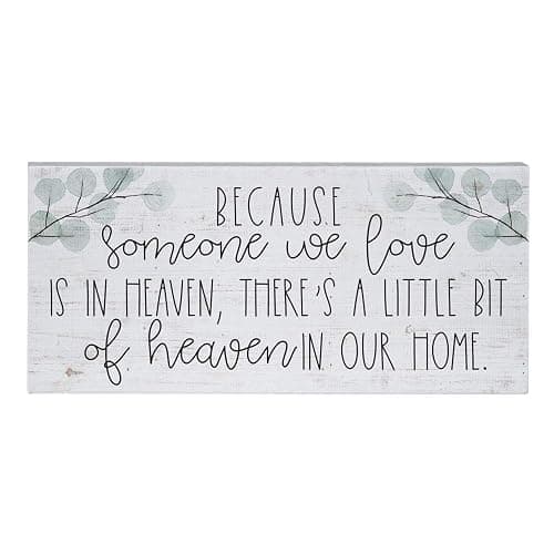 Simply Said, INC Inspire Boards Heaven Memorial Sign, Bereavement Wall Decor, Sympathy Gift, Wooden Hanging Home Decoration, 5.5 x 12 Inch - Image 1