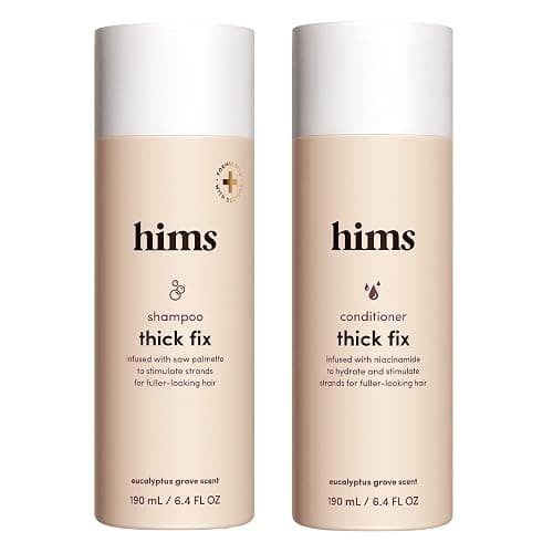 hims Thick Fix Shampoo & Conditioner Set - Saw Palmetto for Healthy Hair Growth & Thickening - Scalp Cleansing - Vegan, Sulfate-Free & Cruelty-Free - Eucalyptus Scent, 6.4 fl oz - Image 1