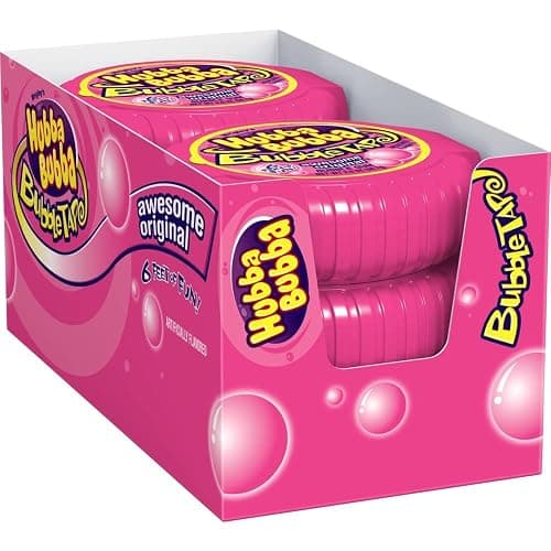 HUBBA BUBBA Bubble Gum Tape - Original Chewing Gum Bulk Pack, 2 oz, Pack of 6 Candy Bulk - Image 1