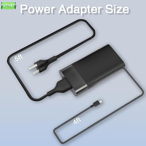 WZXHU New Slim 65W USB C Laptop Charger Compatible with HP Spectre x360, Envy, Chromebook, Elitebook x360, Pavilion, Elite x2 Travel Type C Power Cord Ac Adapter thumbnail 4