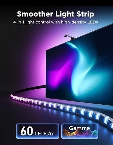 Govee TV Backlight 3 with Dual 4MP Lens, TV Lights Sync to 55-65 Inch TVs | RGBWIC LED Strip Lights for Movie Night, Smart AI Color Filter, App & Voice Control, Compatible with Matter, 60LEDs/m, 11.8ft thumbnail 5
