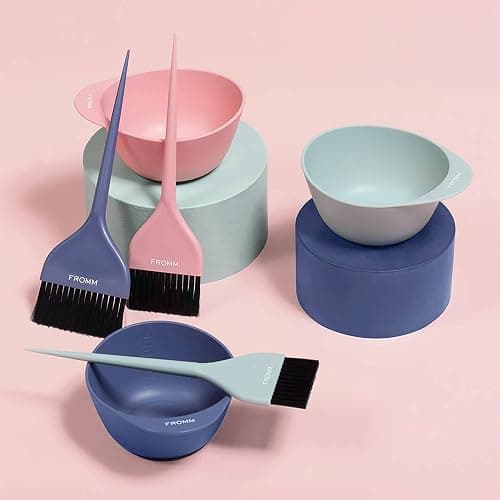 Fromm Color Studio Mixing Bowls for Hair Color, Hair Dye, Bleach and Treatments with Spill Proof Rubberized Base, 10 Ounce, 3 Pack thumbnail 4