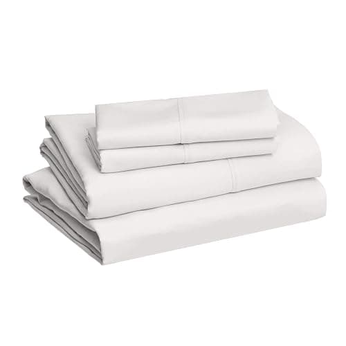 Amazon Basics Lightweight Super Soft Microfiber 4 Piece Comfortable Sheet Set with 14-Inch Deep Pockets, Full, Cream, Solid thumbnail 2