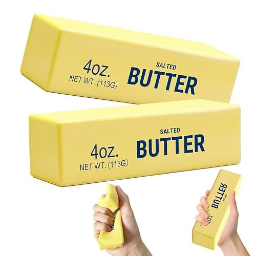 Butter Squishy, Squeeze Toys, Squishy Butter, Realistic Butter Stick Soft Squeeze Toys (Butter-2PCS) - Image 1