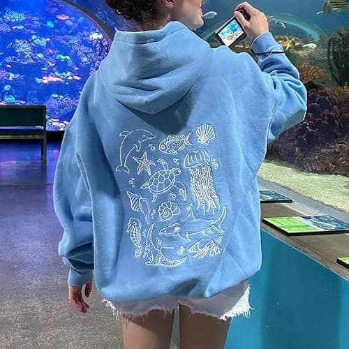 Sastianaen Cute Graphic Hoodies for Teen Girls Y2k Oversized Print Hoodie Vintage Preppy Pullover Sweatshirt thumbnail 5