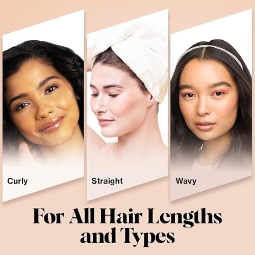 Kitsch Microfiber Hair Towel Wrap for Women – Ultra Absorbent Microfiber Bath Towels for Wet, Curly, Long or Short Hair – Anti-Frizz Hair Wrap, Great Hair Care Gifts for Women – White Ivory thumbnail 7