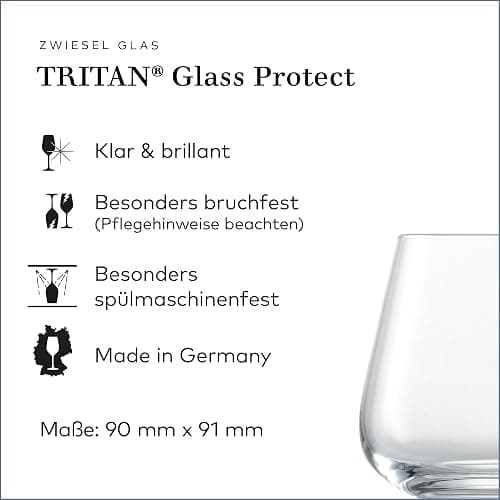 Zwiesel Glas Wasserglas Vervino (4-er Set), vielseitige Trinkgläser mit Moussierpunkt, spülmaschinenfeste Tritan-Kristallgläser, Made in Germany (Art.-Nr. 122204) thumbnail 4