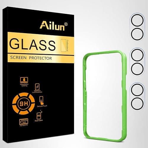 Ailun 3 Pack Screen Protector for iPhone 17 [6.3 inch] + 3 Pack Camera Lens Protector with Installation Frame,Dynamic Island Compatible,Case Friendly Tempered Glass[Not for iPhone 17 Pro/Pro Max/Air] thumbnail 7