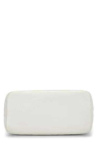 Chanel, Pre-loved White Quilted Caviar Medallion Tote, White thumbnail 5