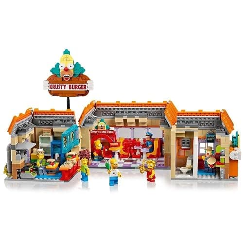 LEGO Icons The Simpsons : Krusty Burger, Home Decor Building Kit for Adults Includes Homer, Bart and Lisa Simpson, Farmer Krusty, Sideshow Bob, Squeaky Voiced Teen and Officer Lou Minifigures 10352 thumbnail 4