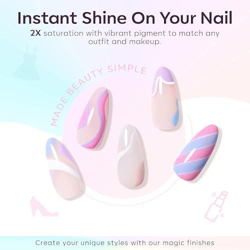 Modelones Gel Nail Polish 6 Colors Pastel Pink Blue Gel Polish Set Soak Off Purple Nude Nail Gel Nail Art DIY Manicure Salon and Home for Women thumbnail 4