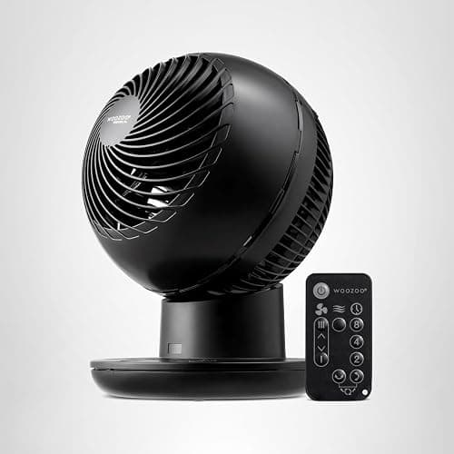 IRIS USA WOOZOO Air Circulator Fan with Remote, Oscillating, 8 Speeds, 82ft Max Air Distance, 120° Adjustable Tilt, Ultra Quiet Motor, Small Fan for Bedroom, Office, Dorm, Black thumbnail 9
