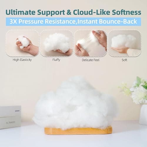 Hayunfiys Fiberfill Stuffing for Stuffed Animals, Crafts, Cushion, 3.5oz | Premium Soft Polyester Fiber Fill | Quick Rebound | Machine Washable | Ideal Stuffing for Crafts, Clouds, Pillows thumbnail 3