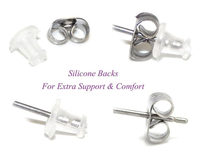 ICYROSE 925 Sterling Silver Tiny Angel Wing Stud Earrings (Nickel Free) 18828 thumbnail 3