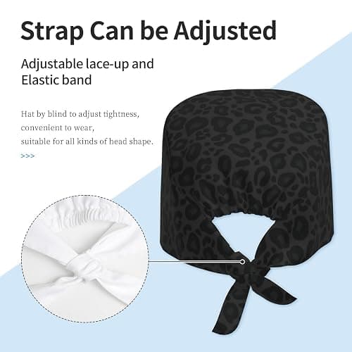 Working Cap Scrub Cap with Sweatband Adjustable Unisex Women Tie Back Hat Nurse Surgical Caps thumbnail 4