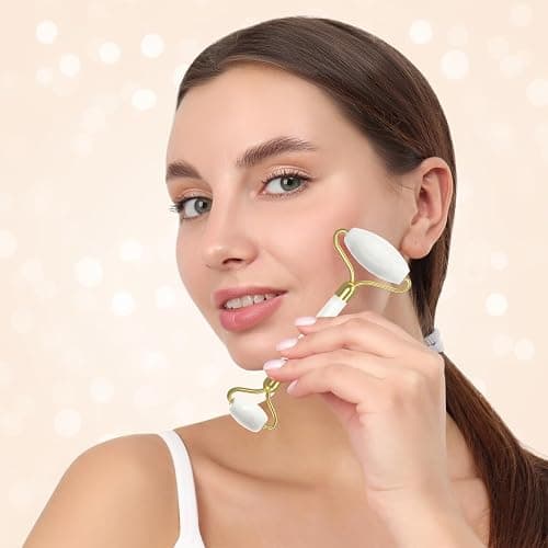 YLTNEUQER Gua Sha Facial Massage Tool & Jade Roller Set, Facial Massager for Face, Neck, Back, Arms, Legs, Eye,SPA Gifts for Women Gua Sha Facial Massager Reduce Puffiness and Improve Wrinkles thumbnail 6