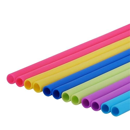 tifanso 14PCS 10" Extra Wide Reusable Silicone Straws for 20/30oz Tumblers | Food Grade Flexible Silicone, Includes Cleaning Brushes, Ideal for Milkshakes, Fits Yeti Rtic Cups, BPA-Free & Easy to Clean thumbnail 5
