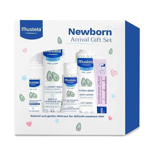 Mustela Newborn Arrival Gift Set - Baby Skincare & Bath Time Essentials - Natural & Plant Based - 5 Items Set - Image 1