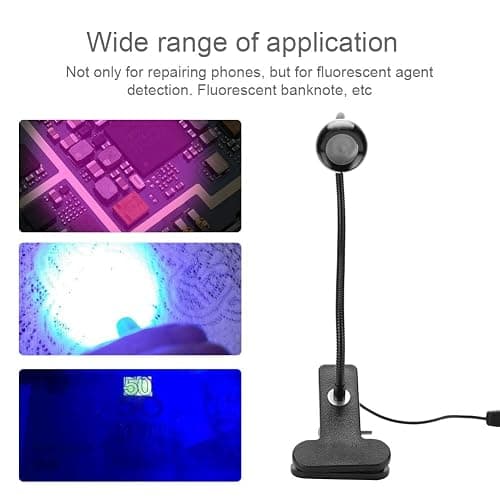 LED UV Light Curing Lamp With Gooseneck and Clamp, PCB Repair Tool 395nm 3W for UV Gel Nail and Curing thumbnail 6
