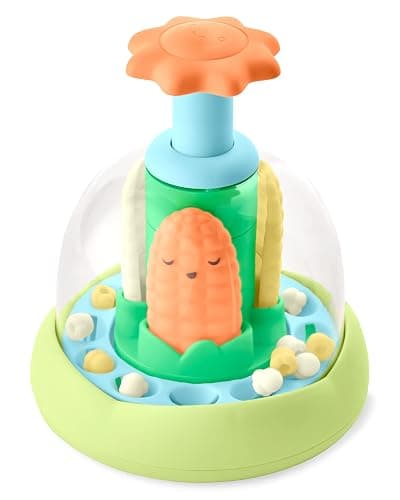 Skip Hop Press & Spin Baby Toy, Farmstand What's Poppin Corn Spinner thumbnail 7