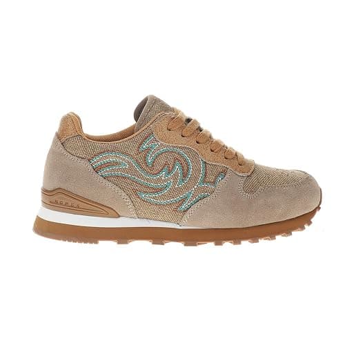 ROPER Womens Giddyup Embroidered Lace Up Sneakers Shoes Casual - Beige - Image 1