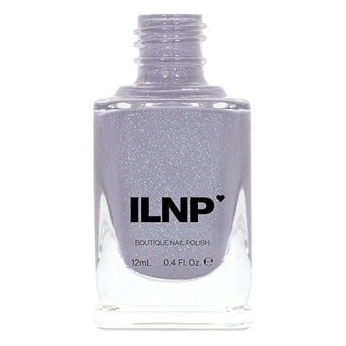 ILNP ASAP - Soft Lavender Blue Neutral Nail Polish, Subtle Holographic, Chip Resistant, 7-Free, Non-Toxic, Vegan, Cruelty Free, 12ml