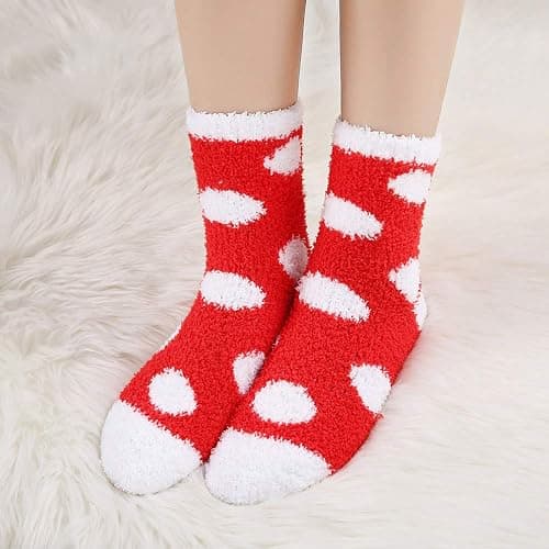 HIALTODAY Winter Fuzzy Socks Womens Cozy Fluffy Warm Socks for Women Mom,Birthday Christmas Gifts for Her thumbnail 4