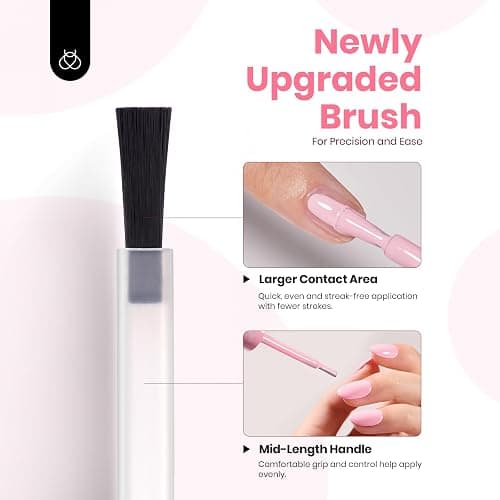Beetles Pink Gel Nail Polish - 15 ML Light Pink Color Fairy Floss Polish Soak off Uv LED Lamp Baby Pink Nails DIY Salon for Women Colorful Bottle Gift for Women thumbnail 6