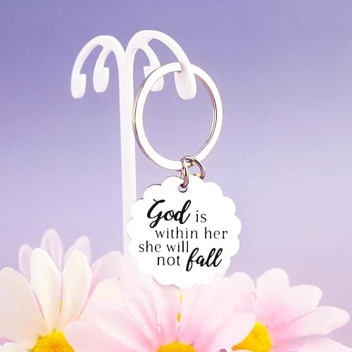 Klpoyu Christian Gifts for Women Inspirational Bible Verse for Friends Teen Girl Christian Keychain Spiritual Gifts Religious Biblical for Women Faith Based Gift Bible Accessories thumbnail 4