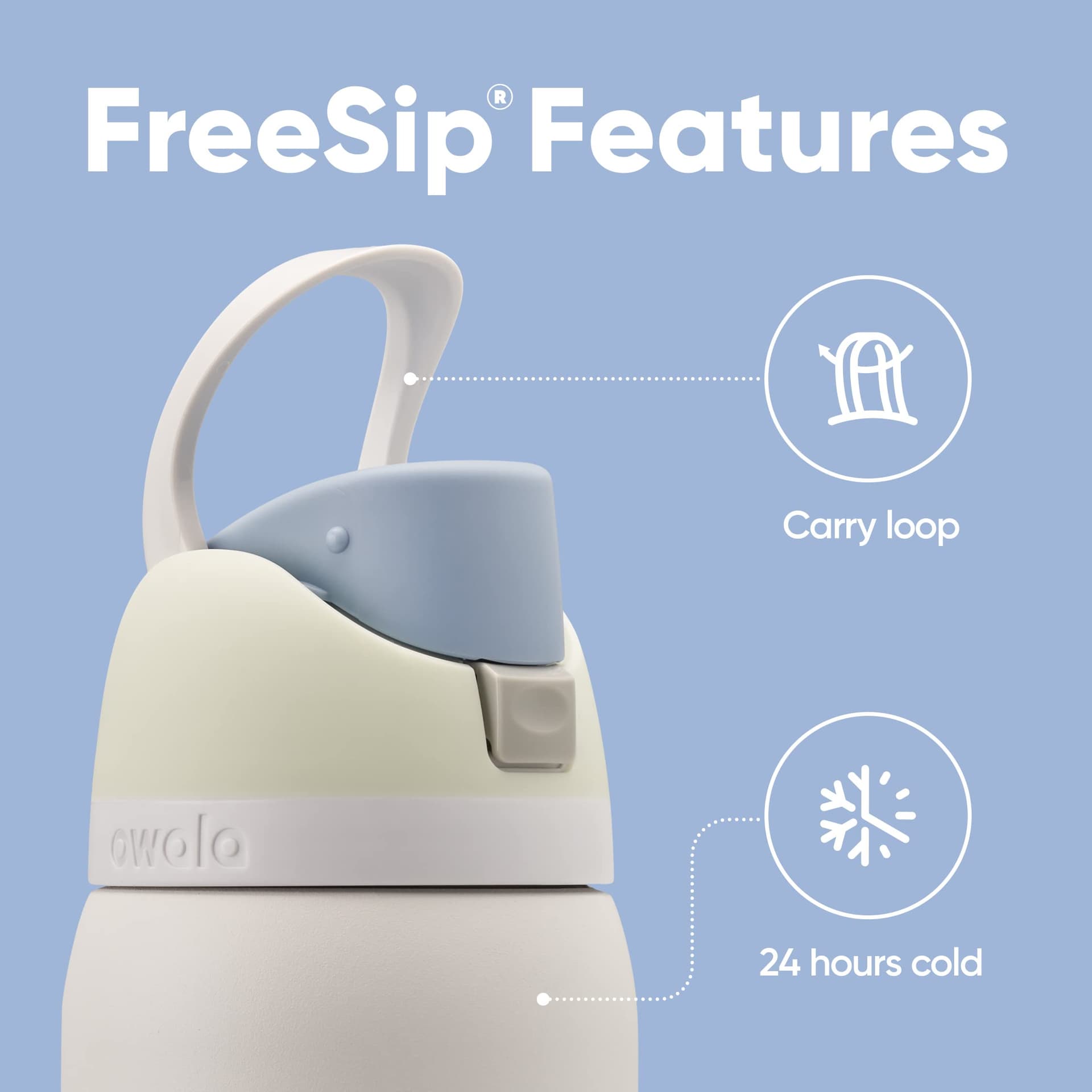 Owala FreeSip Insulated Stainless Steel Water Bottle with Straw for Sports, Travel, and School BPA-Free Sports Water Bottle, 40 oz, Iced Breeze thumbnail 2