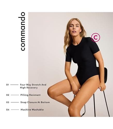 Commando Butter Crew Neck Bodysuit - Short Sleeve BDS108 thumbnail 2