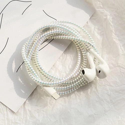 Cable Protector Animal Proof Wire Repair, Pink Cord Protector for Pets Headphone Saver Spiral Cable Wrap Strain Relief, Cord Sleeve for Phone Cable USB Date Cable thumbnail 6
